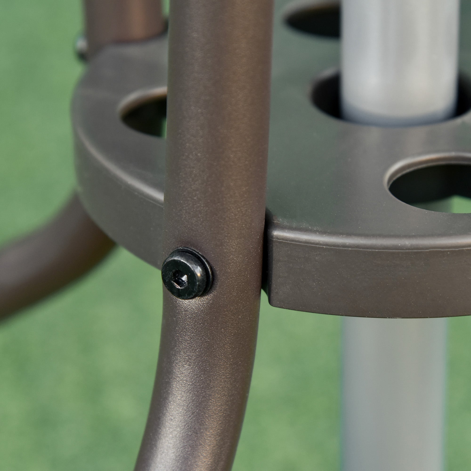 6Pc Patio Umbrella Set Garden Bistro Table Foldable Chairs Outdoor Furniture Cream-white