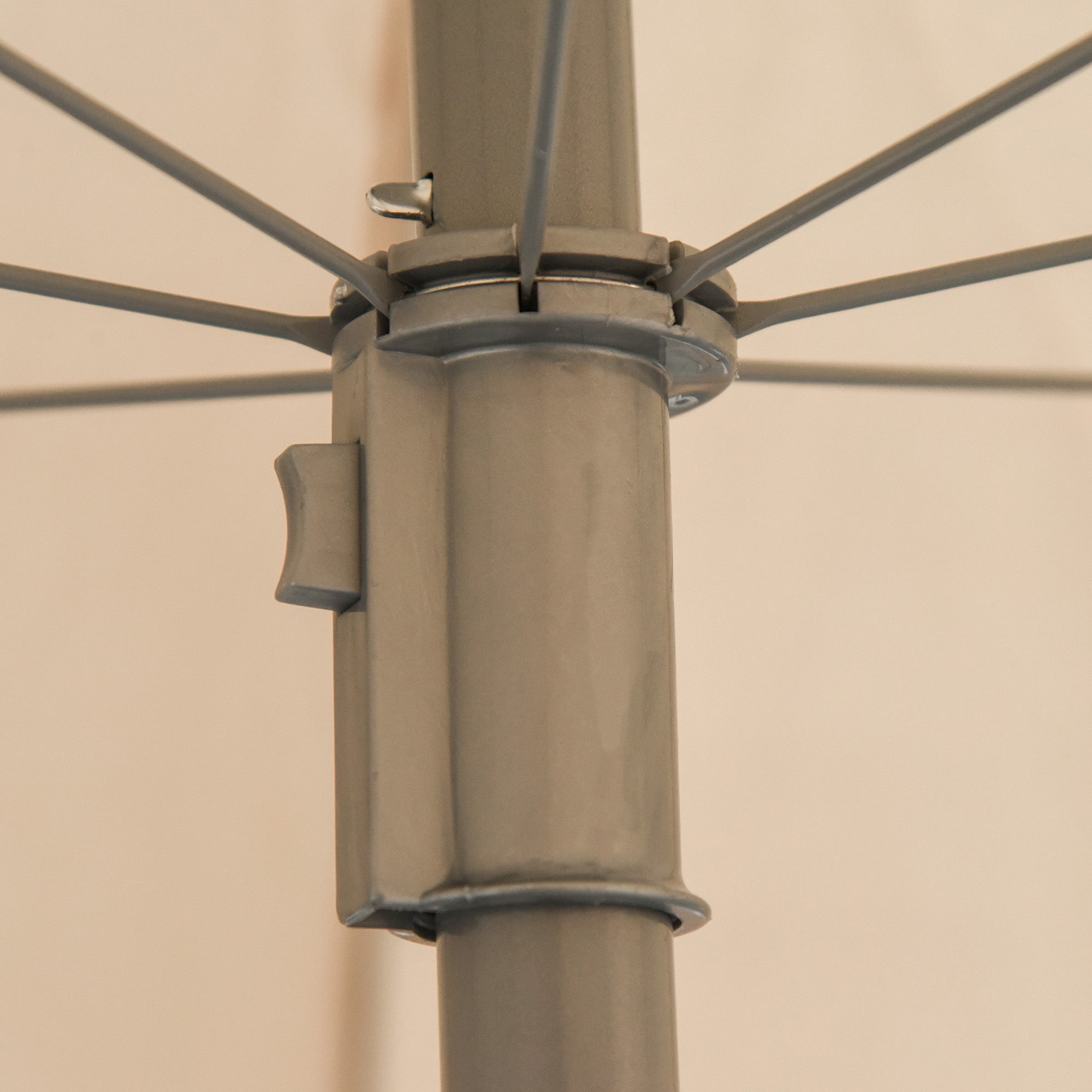 6Pc Patio Umbrella Set Garden Bistro Table Foldable Chairs Outdoor Furniture Cream-white