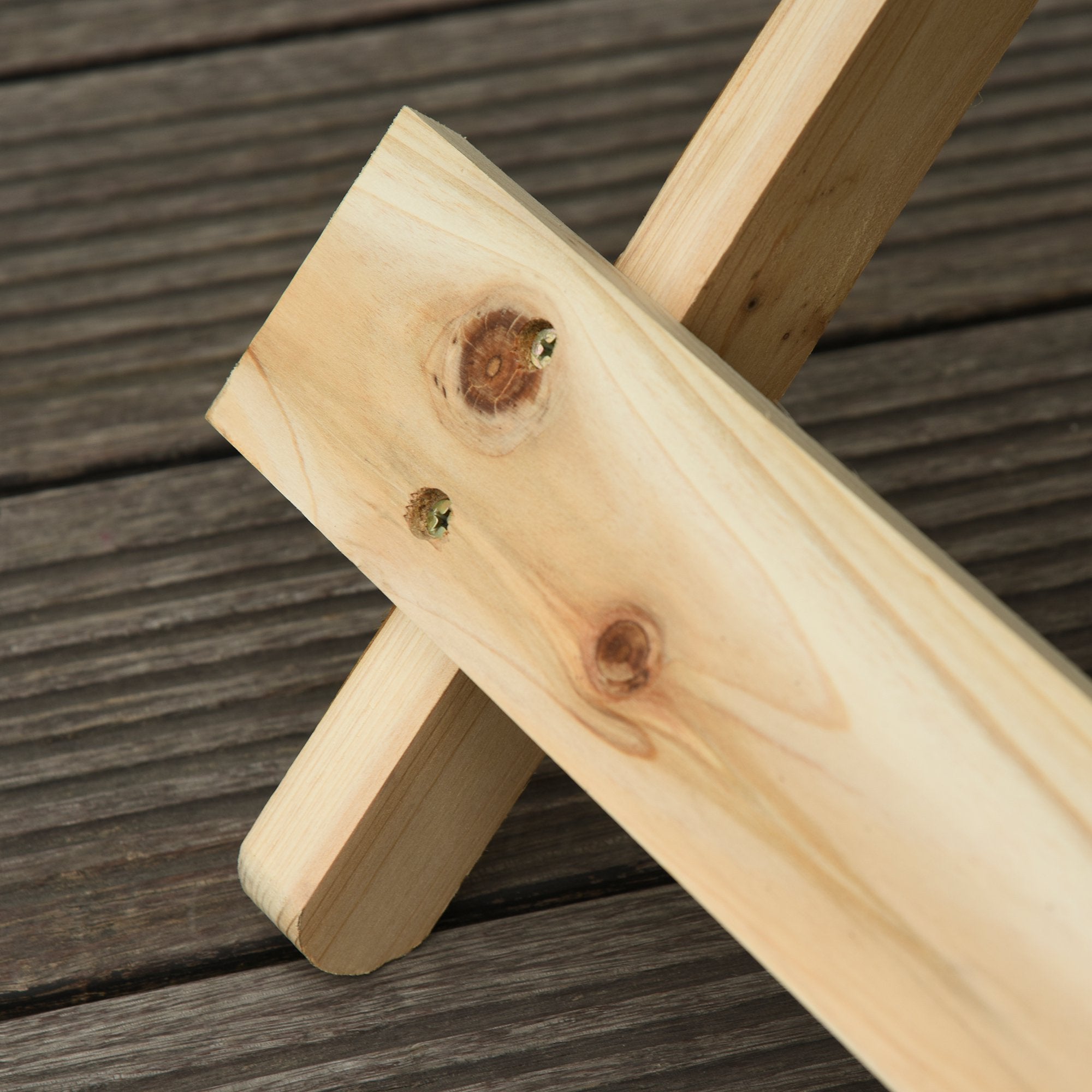 Folding Side Table Portable Outdoor Square Table Quick-Fold All Wood Structure for Beach Camping Picnics Natural Wood Color