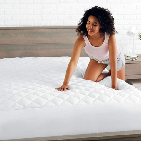 Image of Quilted Waterproof Mattress Protector - Treated with SILPURE Micro Fiber - BSCI and OEKO-TEX Certified