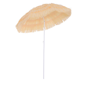 Tiki Beach Outdoor Umbrella - Adjustable and Lightweight - wheat colour