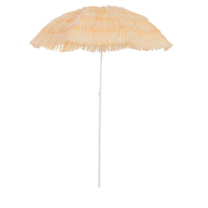 Tiki Beach Outdoor Umbrella - Adjustable and Lightweight - wheat colour
