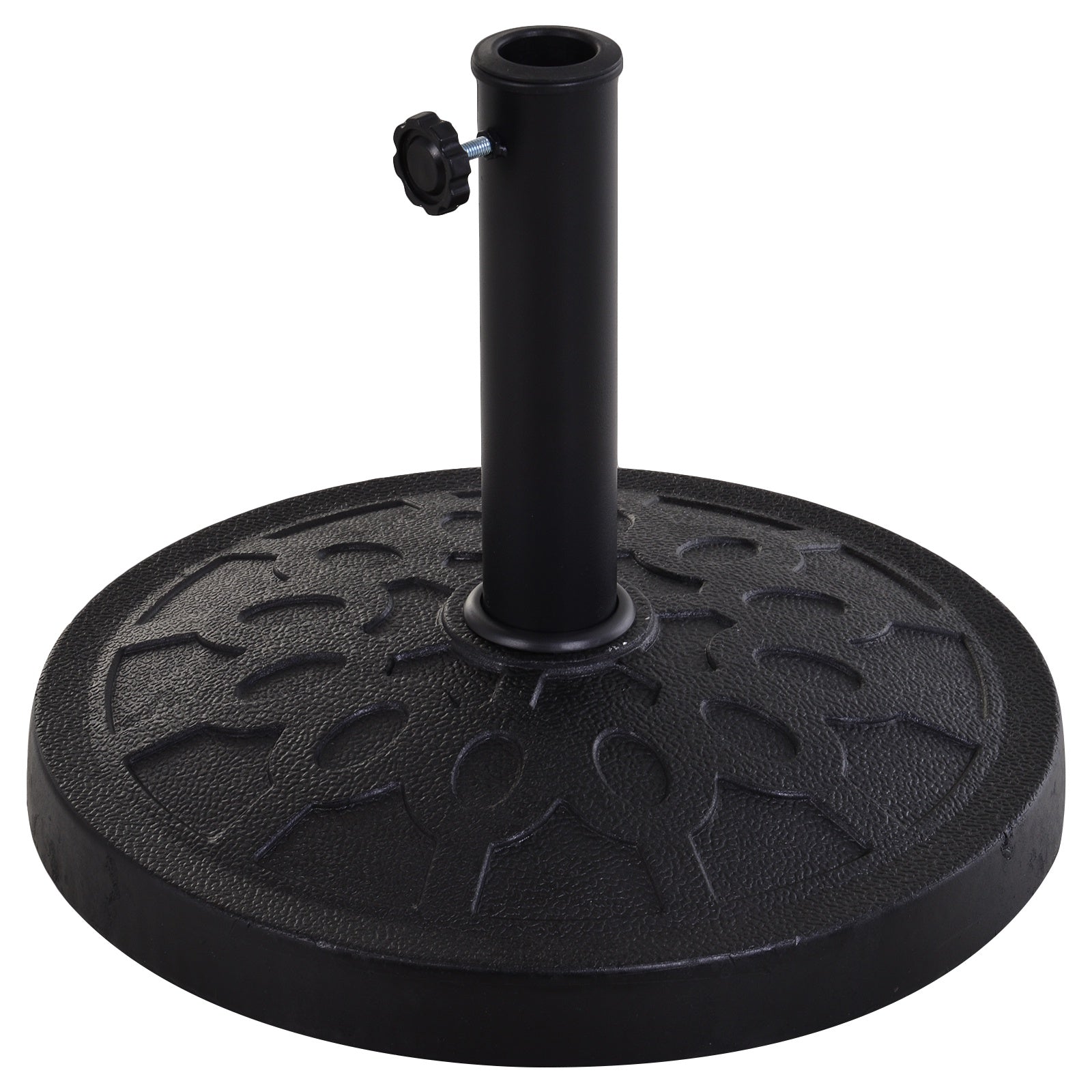 Patio Umbrella Stand Base Parasol Base Square Coated Pole Patio Garden Outdoor