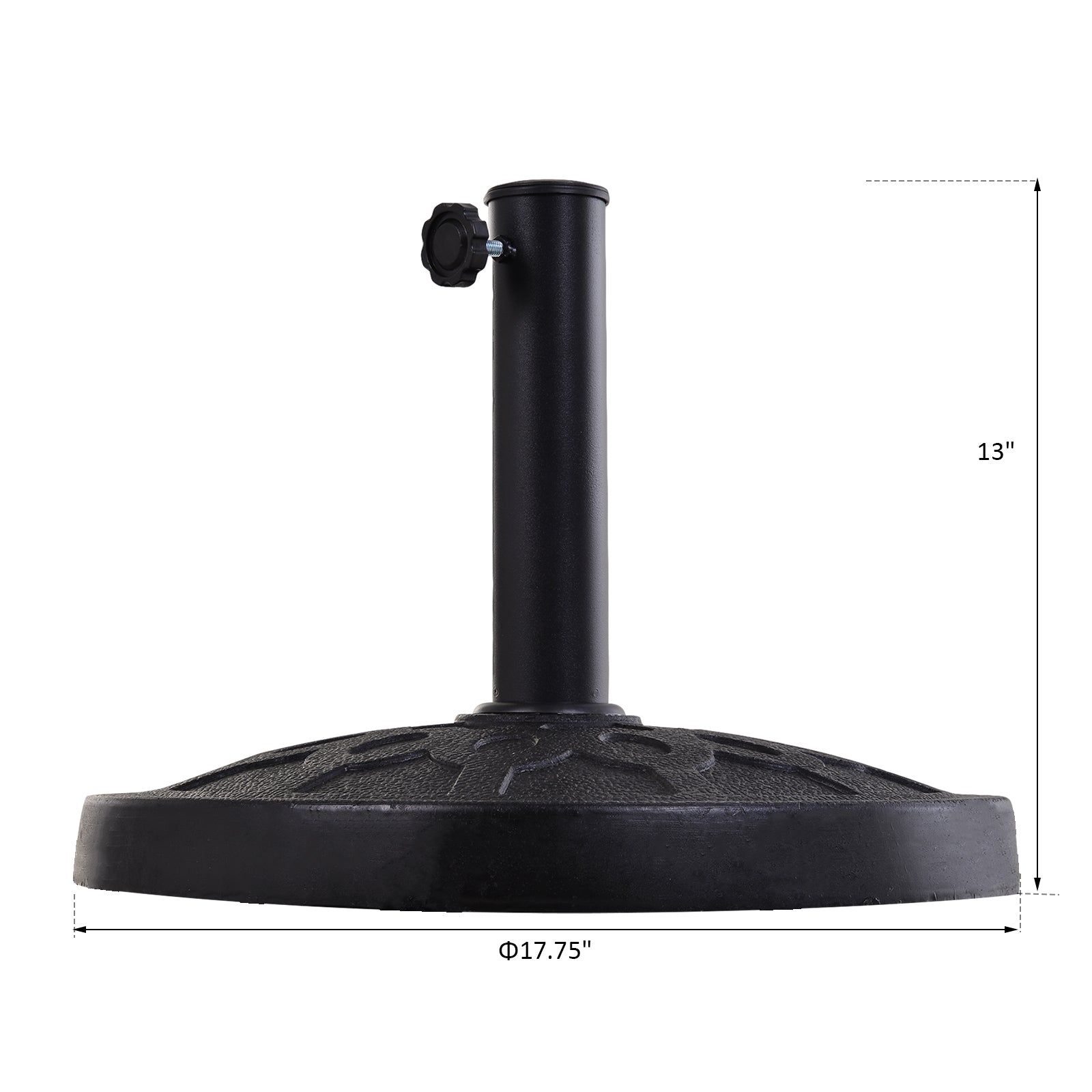 Patio Umbrella Stand Base Parasol Base Square Coated Pole Patio Garden Outdoor