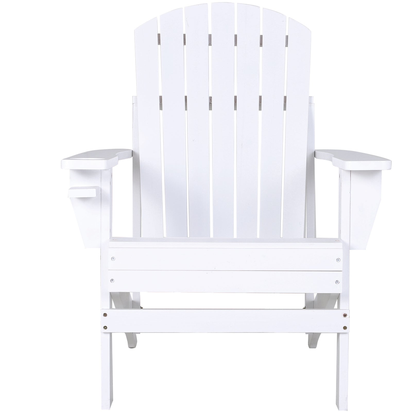 Wooden Lounge Patio Chair Lounge Deck Reclined Outdoor Adirondack White