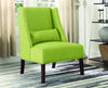 FurnitureMattressDirect- Accent Chair Fabric with Nailhead Details and Accent Pillow - Green A-AC106