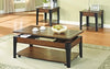 FurnitureMattressDirect- Coffee Table Set with Lift Top & Drawer - 3 pc - Black Walnut