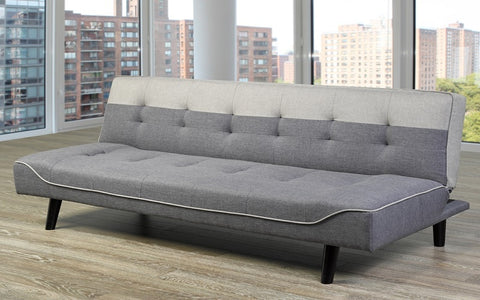 Image of FurnitureMattressDirect- Fabric Sofa Bed with Two Tone (Grey)01
