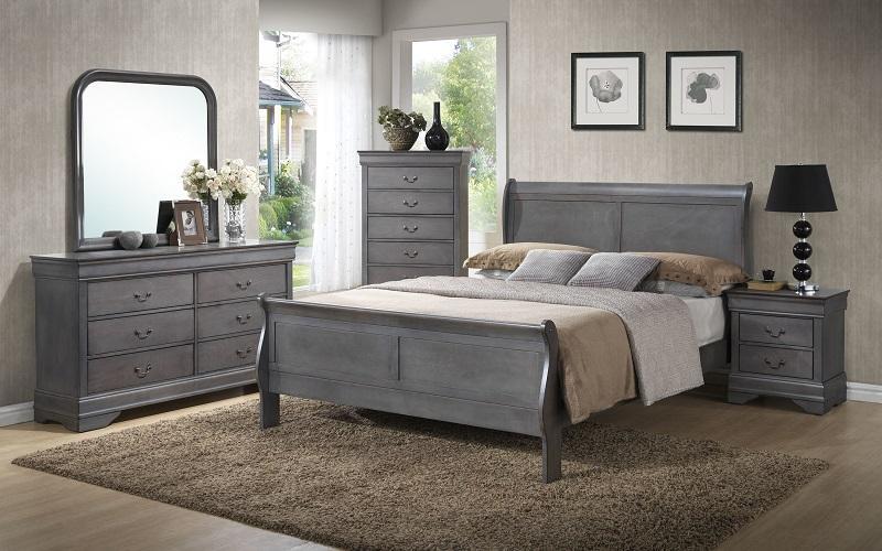 FurnitureMattressDirect- Nightstand -  Black | Cherry | White | Grey NS114