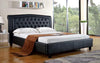 FurnitureMattressDirect- PLATFORM BED WITH BONDED LEATHER - BLACK