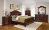 FurnitureMattressDirect- Sleigh Bedroom Set with Wood Detail 8 pc - Dark Cherry LK-BR23