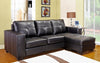 FurnitureMattressDirect- Sectional with Reversible Chaise (Black)