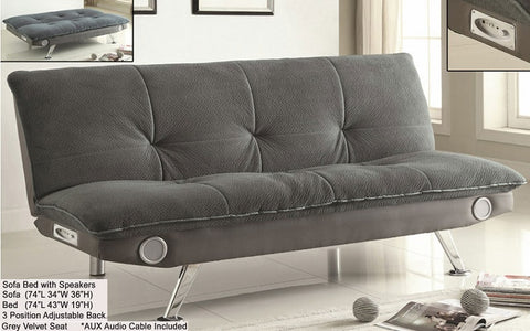 FurnitureMattressDirect- Sofa Bed with Speakers (Grey)