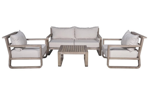 FurnitureMattressDirect- Solid Wood Sofa Set with Centre Table (Natural & Beige)01
