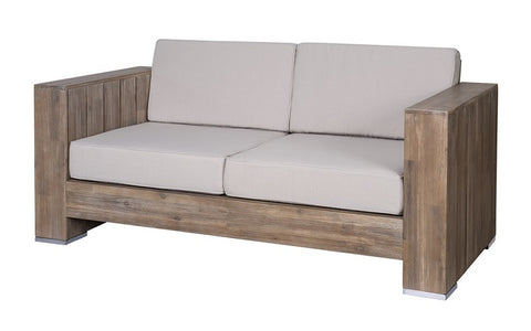 Image of FurnitureMattressDirect- Solid Wood Sofa Set with Centre Table (Natural Grey & Beige)01