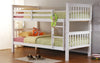 FurnitureMattressDirect- BUNK BED-TWIN OVER TWIN DETACHABLE SOLID WOOD BUNK BED - WHITE-LSSSS2