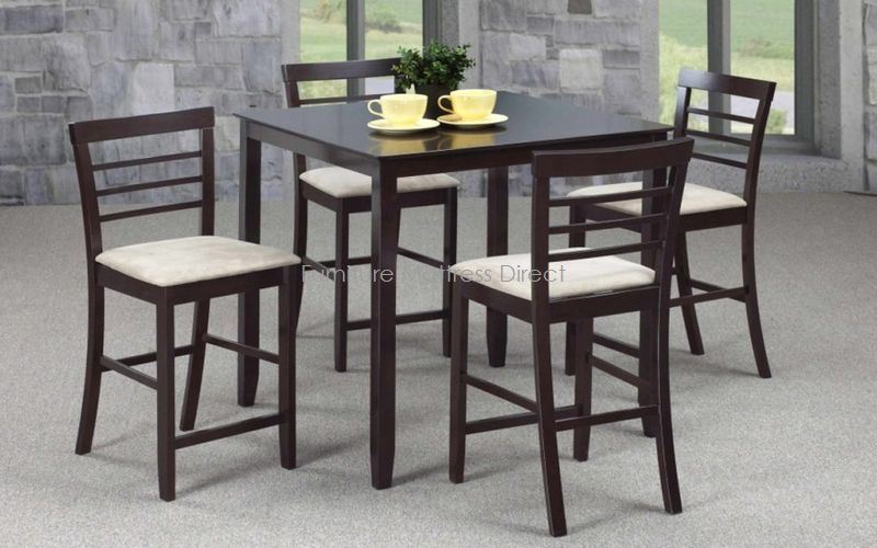 FurnitureMattressDirect- Wooden Pub Set with 4 chairs