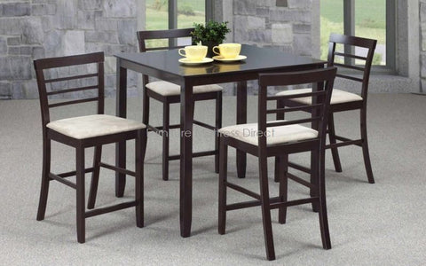 FurnitureMattressDirect- Wooden Pub Set with 4 chairs