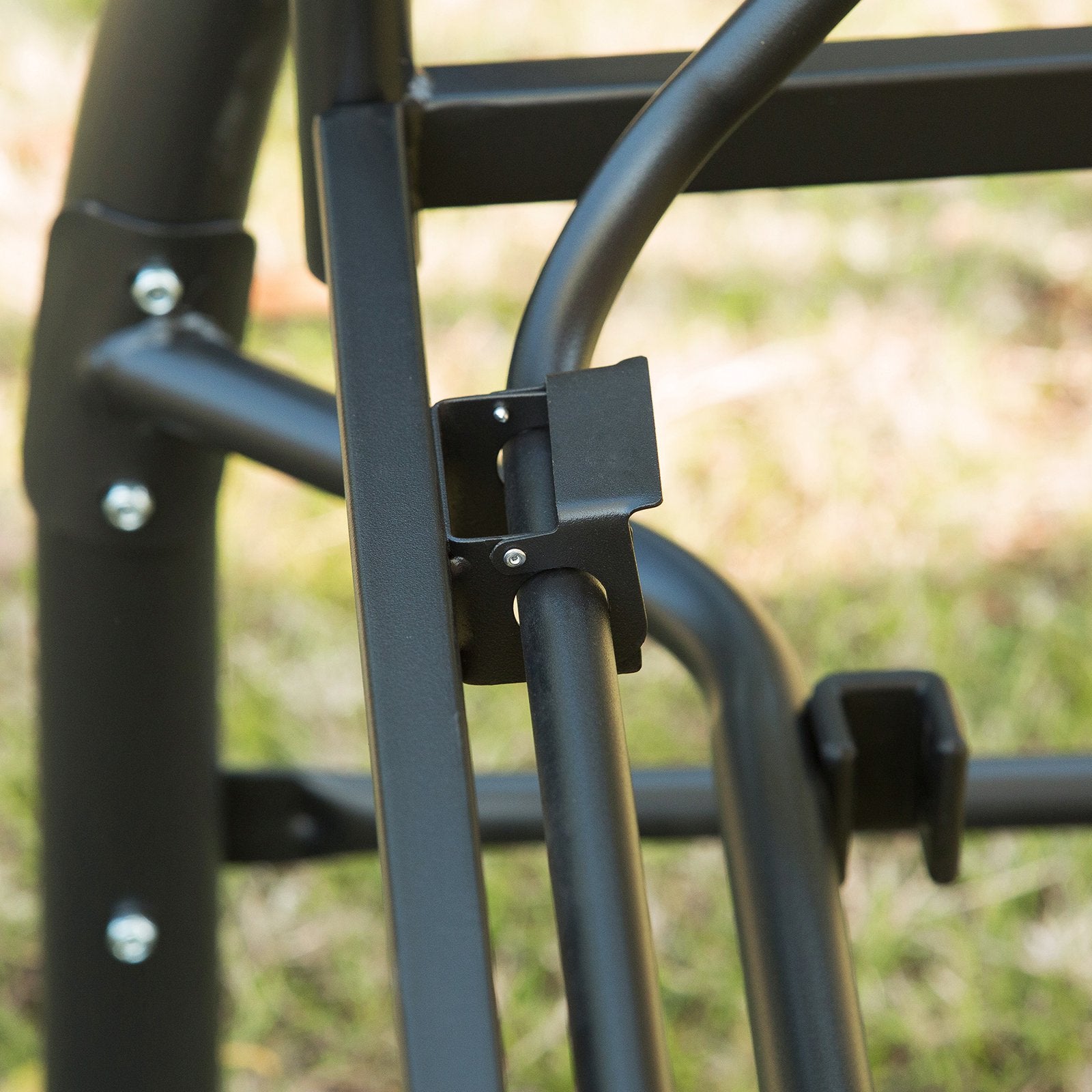 3 Person Outdoor Patio Daybed Patio Hammock Bed Adjustable Canopy Beige