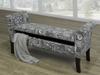 furnituremattressdirect-Storage Bench Grey French Fabric BS117