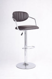 FURNITUREMATTRESSDIRECT-BROWN BAR STOOL WITH LEATHER D-BS101