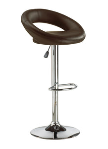 FURNITUREMATTRESSDIRECT-BAR STOOL WITH CURVED BACK & 360° SWIVEL LEATHER SEAT D-BS112