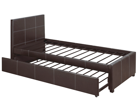 Image of Twin Trundle Pull-out Bed in Black - SINGLE/TWIN SIZE