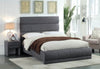 FurnitureMattressDirect-Platform Bed with Linen Style Fabric - Grey A64