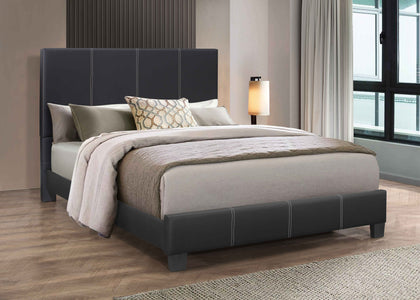 Black PU Platform Bed