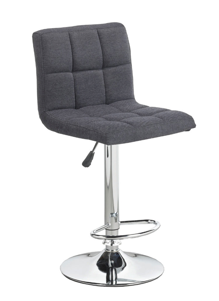 FURNITUREMATTRESSDIRECT-BAR STOOL ADJUSTABLE WITH SWIVEL IN GREY D-BS115