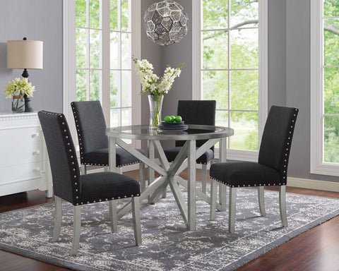 Image of ISABELLA 5 PC DINING ROOM SET IN BLACK