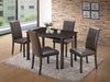 FURNITUREMATTRESSDIRECT-5PC DINETTE ESPRESSO TABLE H-KS104