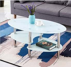 White Marble Glass Coffee