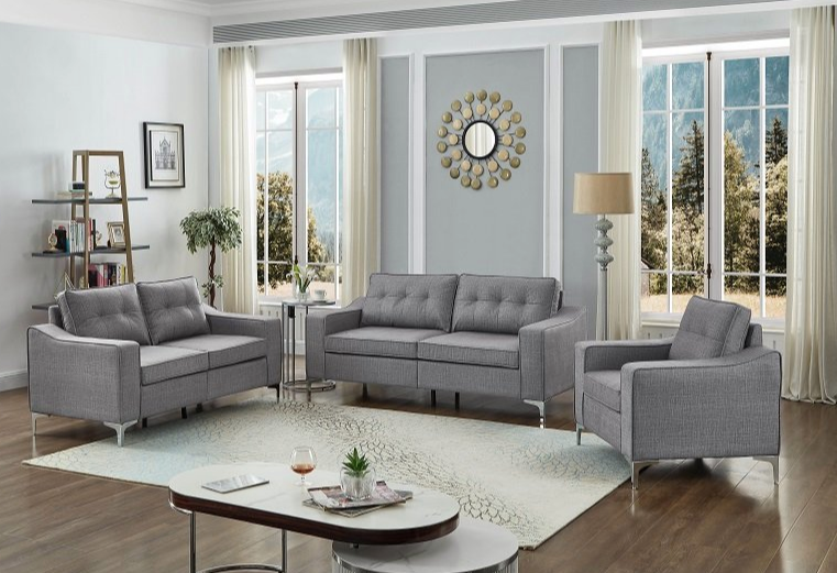3Pc Sofa Set-Grey ****SHIPPING TO GTA ONLY****