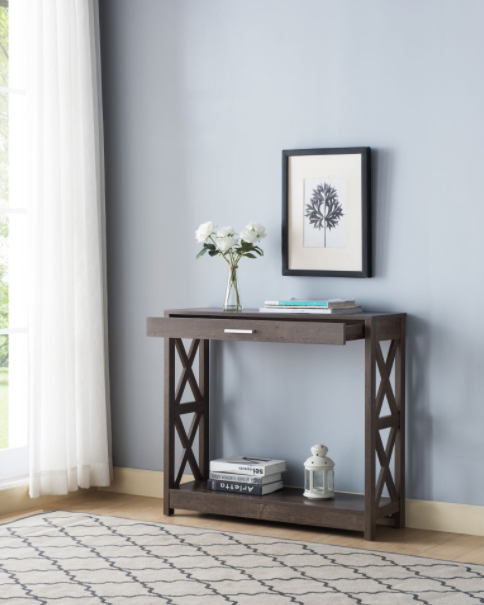 Console Table-Walnut Oak