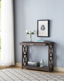 Console Table-Walnut Oak
