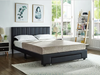 Black PU Bed with Padded Headboard and Storage Drawer