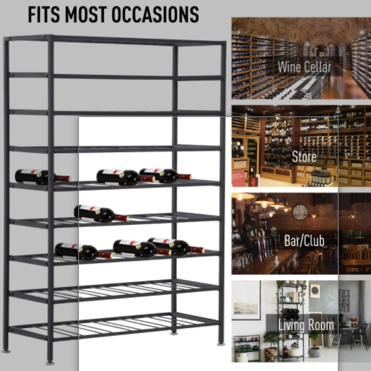 9-Tier Metal Holder Stand Display Rack Black