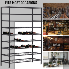 9-Tier Metal Holder Stand Display Rack Black