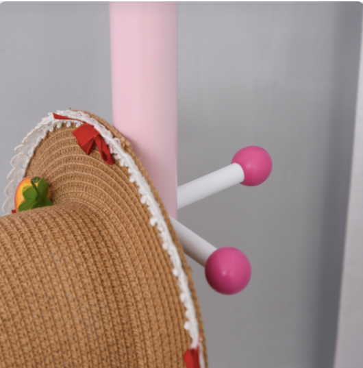 Kid’s Wooden Coat Rack Free Standing Tree Hanger w/ 8 Hooks Gift for Girl