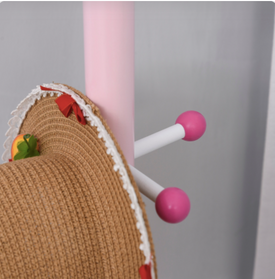 Kid’s Wooden Coat Rack Free Standing Tree Hanger w/ 8 Hooks Gift for Girl