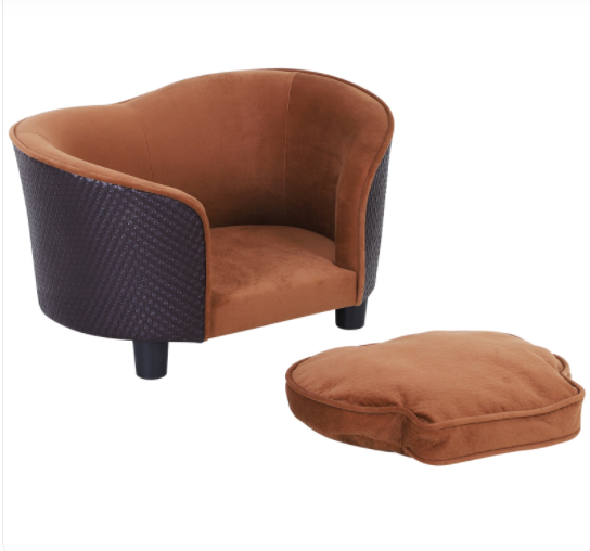 Pet Dog Cat Sofa Pet Bed Warm Dog Bed Chair with Removable Washable Cushion