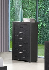 Roxy 8 Pc Platform Bedroom Set in Glossy Grey