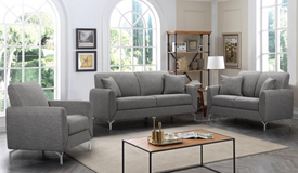 Dalia 3 Piece Sofa Set in Grey ****SHIPPED IN GTA ONLY****