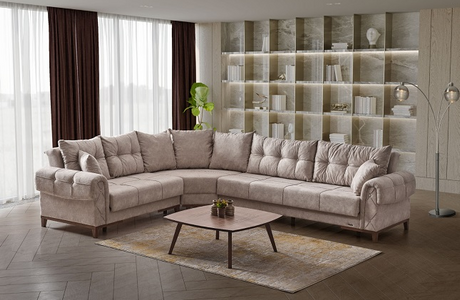 Aria Reversible Sectional Set in Beige