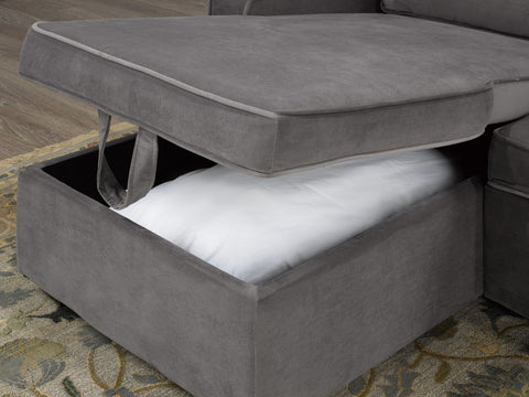 Image of Reversible Sofa Bed in Grey