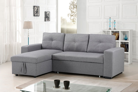 Image of Sofa Bed Grey Fabric