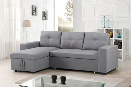 Sofa Bed Grey Fabric