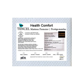 Health Comfort- Waterproof Antimicrobial Tencel Mattress Protector with Breathable Hypoallergenic Protection