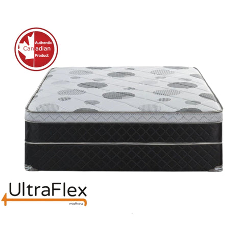 Image of Ultraflex BLISS- 10" Orthopedic Euro-top Premium Foam Encased, Supportive, Eco-friendly Hybrid Mattress (Made in Canada) With Deluxe Box Spring Foundation***Shipped to GTA ONLY***
